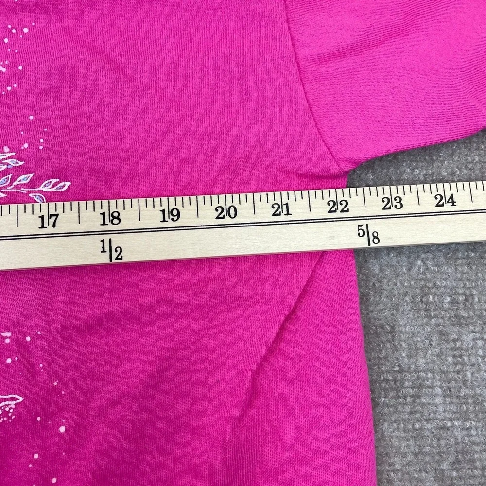 Woman's Sleep Shirt One Size Pink Seashell Starfish Beach Single Stitch USA Made